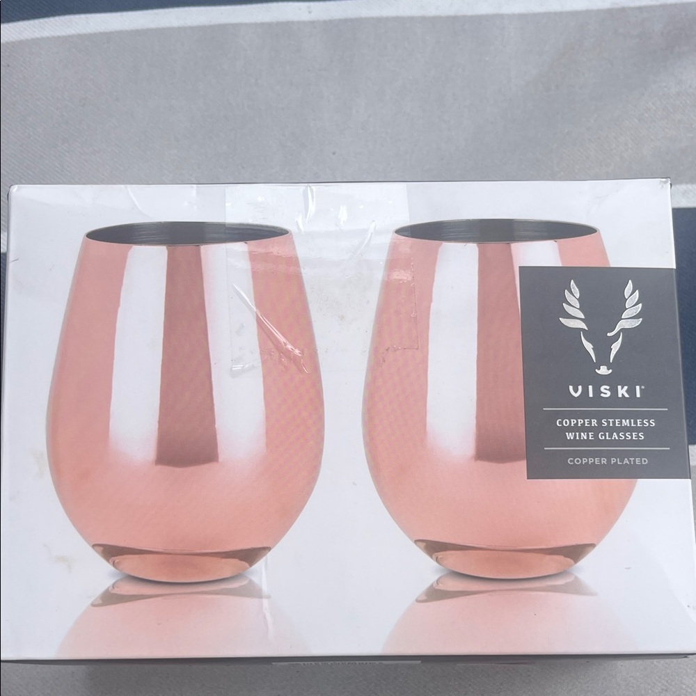 Copper Stemless Wine Glasses
